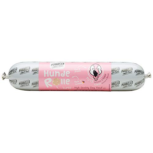 PURBELLO Hunde-Rolle Pute mit Brokkoli & Kartoffeln - Monoprotein Hundefutter mit hohem Fleischanteil - Nassfutter für Hunde - Hundewurst Schnittfest & Getreidefrei - 8 x 400 g von PURBELLO