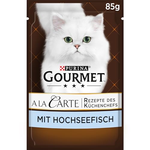 PURINA GOURMET A la Carte Katzenfutter nass, mit Hochseefisch, Reis und Gemüse, 26er Pack (26 x 85g) von Gourmet