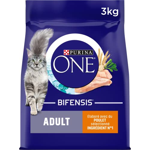 PURINA ONE Bifensis Adult | Trockenfutter mit Huhn für ausgewachsene Katzen | 3 kg von PURINA ONE