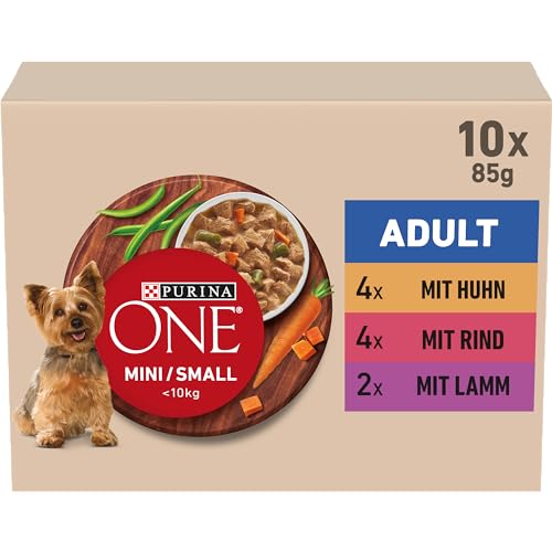 PURINA ONE MINI/SMALL <10kg Adult Multipack Hundenassfutter 10x85g von PURINA ONE