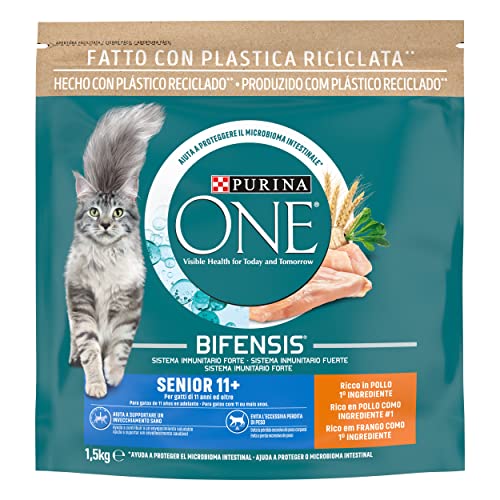 Purina ONE Bifensis Katzenfutter Senior 11+ mit Huhn, 6 Beutel à 1,5 kg von PURINA ONE