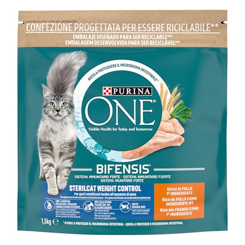 Purina ONE Bifensis Katzenfutter für Erwachsene, leicht, Gewichtskontrolle, mit Truthahn, 6 Beutel mit 1,5 kg von PURINA ONE