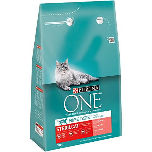 PURINA ONE Bifensis Katzenfutter, sterilisiert, für Erwachsene, mit Lachs, Beutel mit 2,8 kg von PURINA ONE