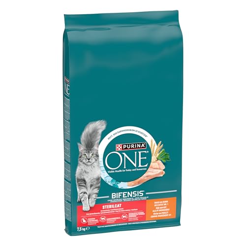 Purina ONE Bifensis Sterilisiertes Katzenfutter für Erwachsene, mit Huhn und Weizen, 1 Beutel mit 7,5 kg von PURINA ONE