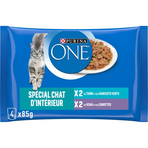 Purina ONE Katze in Sauce für ausgewachsene Katzen, Kalbs/Thunfisch, 4 x 85 g von PURINA ONE