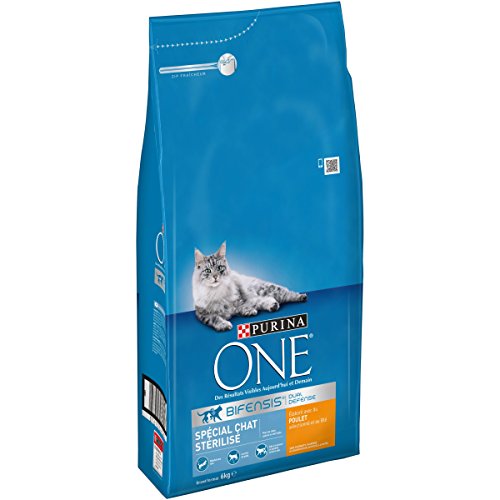 Purina One Katzenfutter mit Huhn und Weizen, sterilisiert für ausgewachsene Katzen, 6 kg von PURINA ONE