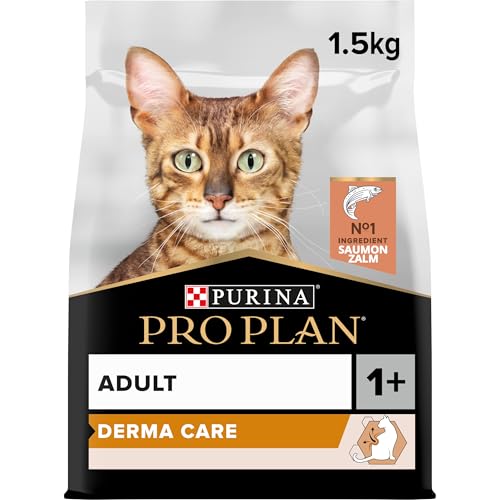 PURINA PRO PLAN | Adult 1+ Derma Care | Reich an Lachs | Trockenfutter | Katze | Beutel mit 1,5 kg von Pro Plan