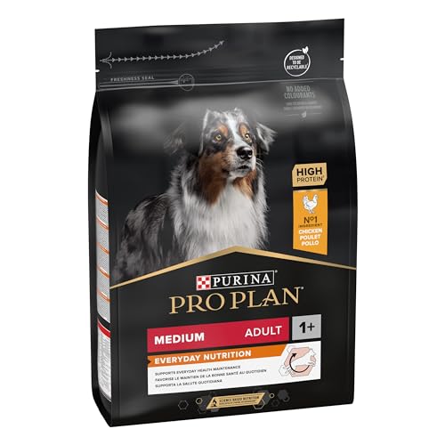 Pro Plan Medium Adult Everyday Nutrition, Hundefutter trocken, reich an Huhn, 1er Pack (1 x 3 kg) von Pro Plan