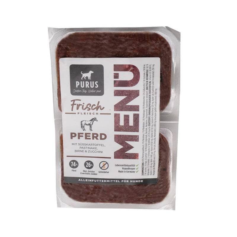 Purus Frischfleisch Menü Pferd 14kg Paket von PURUS