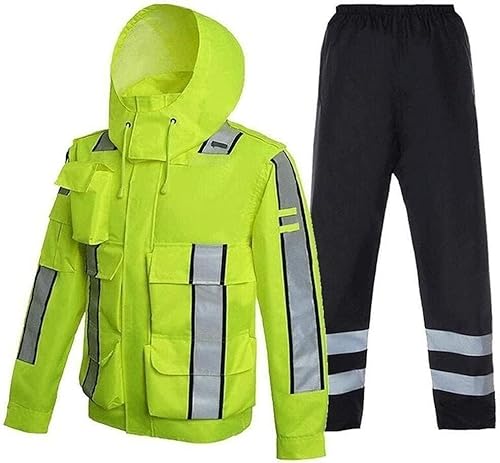 Vorbeugung von Regen Fahrrad-Regenmantel, wasserdichter Poncho, hochenergetischer wasserdichter Poncho, Sichtbarkeits-Sicherheits-Arbeitskapuzenpullover mit reflektierendem Streifen, Outdoor-Regenbekl von PUTOVA