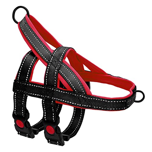 No Pull Nylon Hundegeschirr Reflektierende verstellbare Hundegeschirr Weste für mittelgroße Hunde Walking Trainingsgürtel Heimtierbedarf von PUYYDS