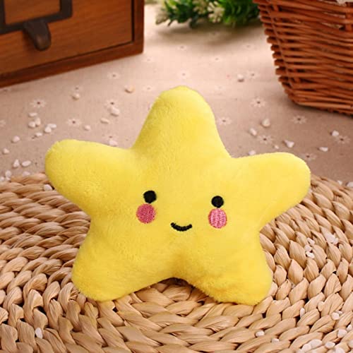 PUYYDS Pet Bite Squeaky Toys Smile Star Shape Cute Stuffed Toys for Dogs Puppy Beißen BB Sound Chew Squeaker Plüschtier für Katzen & Small von PUYYDS