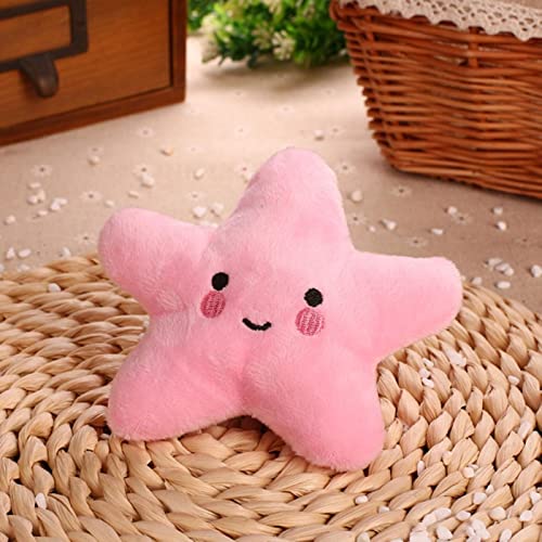 PUYYDS Pet Bite Squeaky Toys Smile Star Shape Cute Stuffed Toys for Dogs Puppy Beißen BB Sound Chew Squeaker Plüschtier für Katzen & Small von PUYYDS