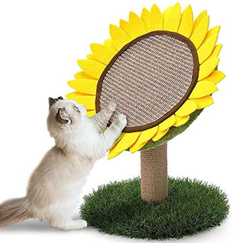 Sunflower Kratzbaum Katzen Kratzbrett Klauenschleifer Spielzeugpfosten mit Sisal Kätzchen Kletteraktivität Katzenbedarf Kratzbaum von PUYYDS