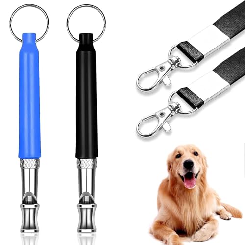 PVFZXS 2 Pack Hundepfeife, Hundepfeife Hochfrequenz Lautlos, Hundepfeife Rütter Rückruf, Hundepfeifen, Hören Sie Auf Zu Bellen Und Trainieren Sie Ihren Hund (blau) von PVFZXS