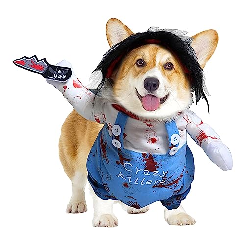 Blutiges Halloween-Kostüm für Haustiere – Cosplay-Requisiten, Haustier-Kostüme, Halloween, Cosplay, Halloween, blutig, Halloween-Partyzubehör, Katzen-Cosplay-Kostüme, Hunde-Kostüme, Haustier-Outfit Pw von PW TOOLS