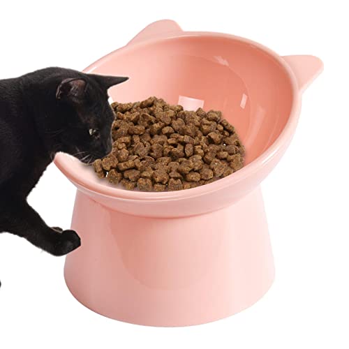 Erhöhter Futterspender für Haustiere,Erhöhte Wassernäpfe für Tierfutter - Auslaufsicherer, erhöhter Futternapf für Katzen, Tierfutternapf mit geneigtem Schutz für Katzen und kleine Hunde, von PW TOOLS