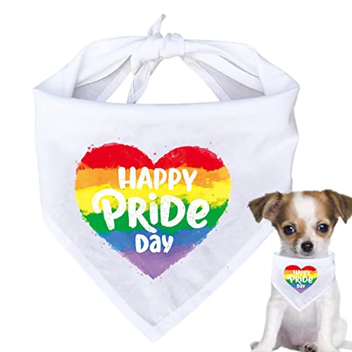 LGBT Hunde-Lätzchen, Regenbogen-Schals, Halstücher – Dreieckiges wendbares Bandana für kleine, mittelgroße und große Hunde, Geschenk für Hunde von PW TOOLS