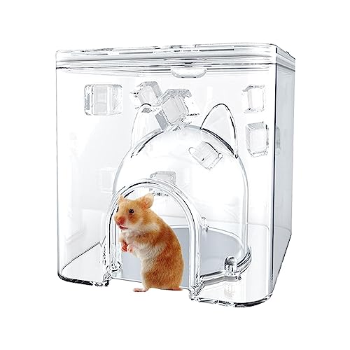 PW TOOLS Hamster-Iglu - Kühlende Haustiermatte, Wasserwürfelnest mit Aluminiumplatte - Transparentes Hamsterversteck für kleine Haustiere, Kaninchen, Rennmäuse, Meerschweinchen von PW TOOLS