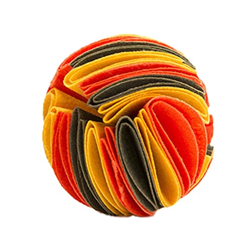 PW TOOLS Pet Schnüffelball,Snuffle Treat Dispenser Ball - Hundepuzzle Spielzeug Schnüffelball Interaktives Hundepuzzle Blinder Hund Stressabbau Tragbar Maschinenwaschbar von PW TOOLS