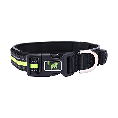 PW TOOLS Reflektierendes Hundehalsband, blinkendes, beleuchtetes Hundehalsband, Sicherheitsverstellbares Haustierhalsband, erhöhte Sichtbarkeit, Hundehalsband für kleine, mittelgroße und große Hunde von PW TOOLS