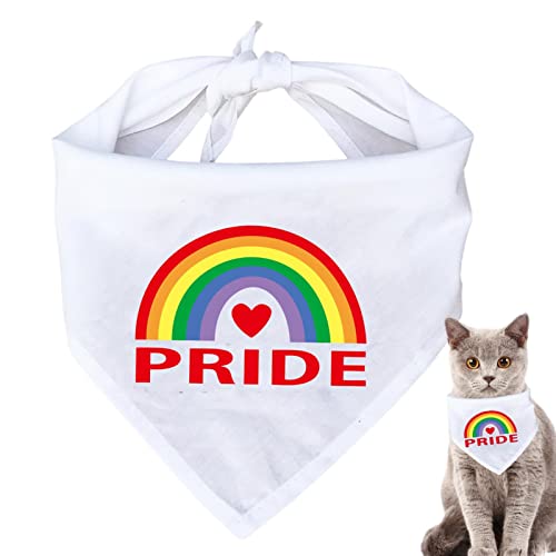 Regenbogen-Schals für Hunde, Regenbogen-Dreieck, wendbar, atmungsaktiv, dreieckig, dekoratives Zubehör für Hundeliebhaber, Geschenk, Größe L, S, M von PW TOOLS