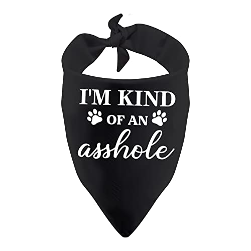 PWHAOO 1 Stück I'm Kind of an Asshole Dog Bandana Lustiger Hund Schal Unhöfliche Hund Bandana (I'm Kind of an Asshole D) von PWHAOO