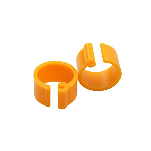 Hühnerfußring, 100 Stück, Geflügelfußring, Huhn, Geflügel, Vögel, Beschilderung, Fuß, kreisförmiger Ring, Grün, Innendurchmesser 8 mm (Orange) von PZOFERLIN