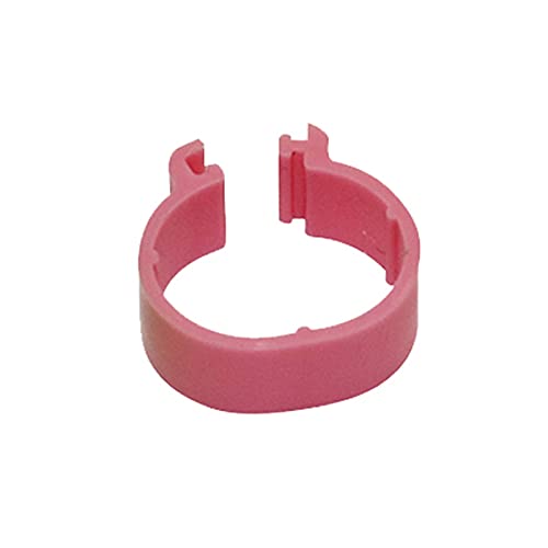 Hühnerfußring, 200 Stück, Hühnerfußring, Innendurchmesser 1,6 cm, Kunststoff-Schnalle, Clip-Ringe, Rot (Rosa) von PZOFERLIN