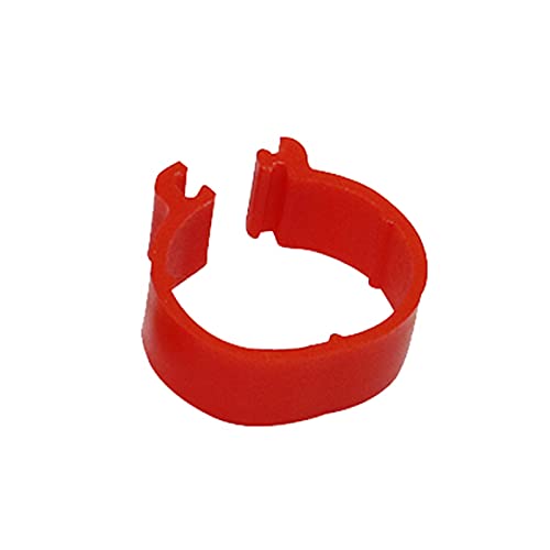 Hühnerfußring, 200 Stück, Hühnerfußring, Innendurchmesser 1,6 cm, Kunststoff-Schnalle, Clip-Ringe, Rot (rot) von PZOFERLIN