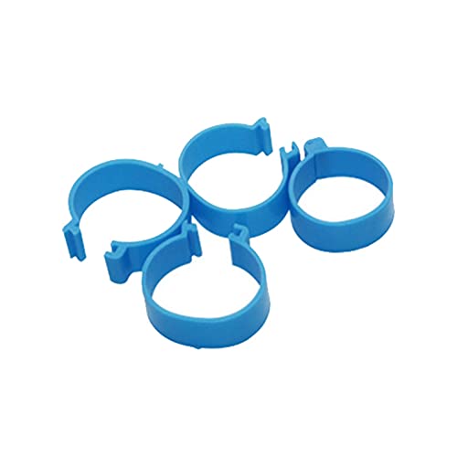 Hühnerfußring, 600 Stück, 25 mm, Schnallentyp, Huhn-Clip-Ringe, Rot, 25 mm (blau) von PZOFERLIN