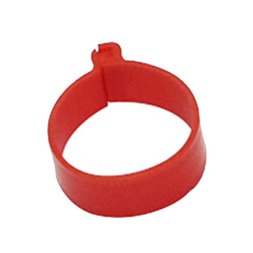 Hühnerfußring, 600 Stück, 25 mm, Schnallentyp, Huhn-Clip-Ringe, Rot, 25 mm (rot) von PZOFERLIN