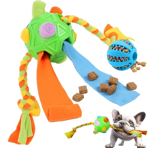 Pa Joy Schnüffelball für Hunde, interaktives Hundespielzeug, hält sie beschäftigt, für kleine Hunde, Schnüffelspielzeug, interaktiver Leckerli-Ball, Gehirnspiel, Schnüffelball für Hunde von Pa Joy