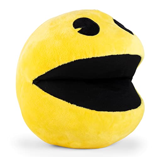 PAC-MAN For Pets 15.2 cm Plüsch-Quietschspielzeug für Hunde,Plüsch-Hundespielzeug mit Quietschen,Offiziell lizenzierte Haustierprodukte,Geschenke für Gamer und Arcade-Liebhaber von Pacman