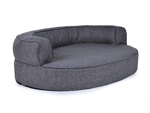 PadsForAll Hundebett, Hundesofa Atlanta Softline Polyester GRAU, wasserabweisend, Feels Like Heaven von PadsForAll