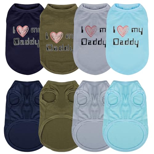 Ausdrucksstarke Haustierweste, ärmellos, mit Aufschrift "I Love My Daddy", ideal für Chihuahuas, Pudel, Yorkshire Terrier und mehr, bezauberndes Design, ultimativer Komfort, einfache Wartung, Größe von Paiaite