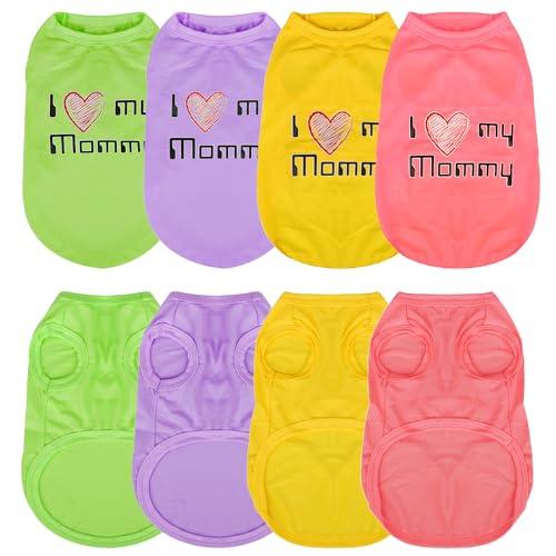 Ausdrucksstarke Haustierweste, ärmellos, mit Aufschrift "I Love My Mommy", ideal für Chihuahuas, Pudel, Yorkshire Terrier und mehr, bezauberndes Design, ultimativer Komfort, einfache Wartung, Größe von Paiaite