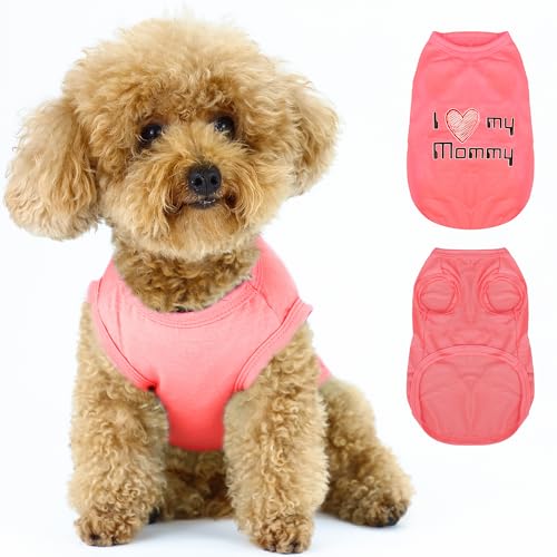 Ausdrucksstarke Haustierweste: ärmelloses Hundehemd mit Aufschrift "I Love My Mommy", ideal für Chihuahuas, Pudel, Yorkshire Terrier und mehr, niedliches Design, ultimativer Komfort, einfache Pflege, von Paiaite