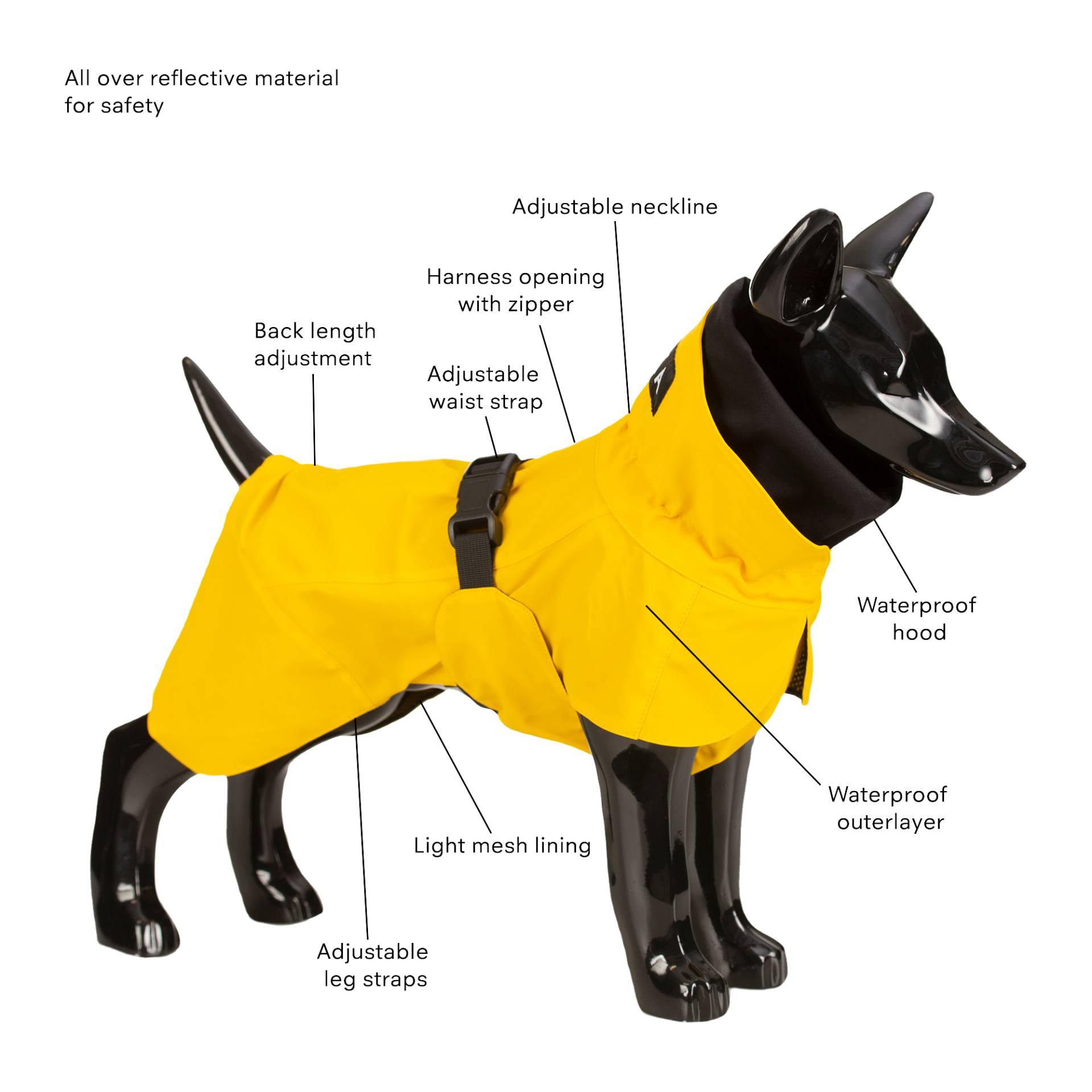 PAIKKA Visibility Raincoat Lite Yellow - Größe 50 PAIKKA Visibility Raincoat Lite Yellow - Größe 50 von Paikka