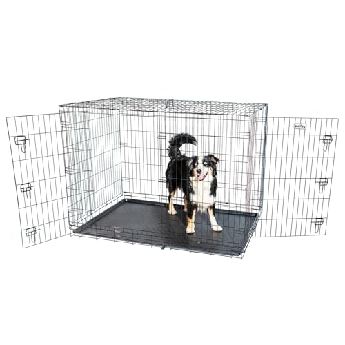 Hundekäfig Fortressoo3XL, Transportbox für große Hunde, 137 x 94 x 114 cm, faltbar, 2 Türen, abnehmbare Platte, Verwendung im Innenbereich, Paitsy von Paitsy