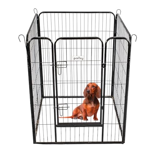 Laufstall für Hunde, Welpen und Kaninchen, Gardeno80 x 100 x 4, 4 Paneele, 80 x 100 cm, 0,64 m², modular, innen und außen, faltbar, 5 Jahre Garantie Paitsy von Paitsy