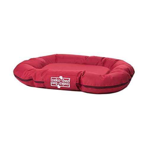 Pakmas Hunde-Wendematratze, 80x60 cm, Größe S, Oeko-Bed, Rot, 22010022 von Pakmas