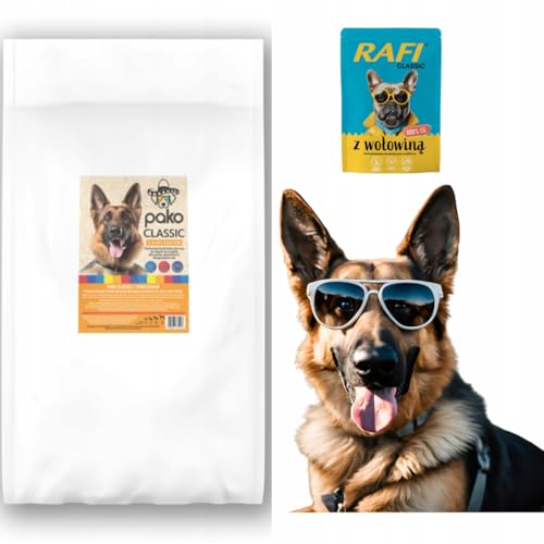 PAKO Classic Trockenfutter für Hunde 10 kg, Mit Vitaminen, Vollwertiges Futter für Erwachsene Hunde großer und mittlerer Rassen von Pako