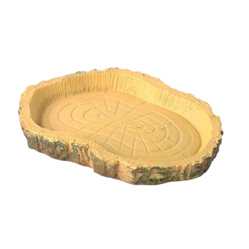 Palaufr Turtle Water Bowl, Gecko Feeding Ledge - Flache und Flache Reptilien -Fütterungsschale | Tragbare Wassergerichte, lustige Haustierversorgungen für bärtige Drache, Eidechsen von Palaufr