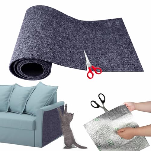 Kratzmatte Katze Selbstklebend, Kratzschutz Sofa Katze, Kratzbrett Katzen Kratzschutz, Katzenkratzmatte, AntiKratz Tape für Möbel Sofa Wand Couch Tür Schutz (Navy blau 30x100cm) von Pamatio