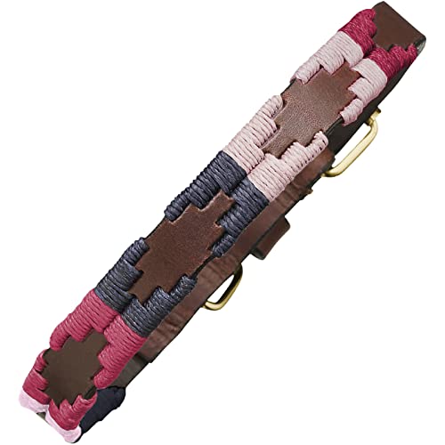 pampeano Petalo Polo Hundehalsband | 1,5 cm Breite | Handgefertigt von Meistern | Premium argentinischen braunen Leder | Geschenk-Box Halsbänder für große und kleine Hunde von Pampeano