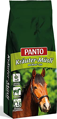 PANTO® Pferde Kräutermüsli mit Wisan®-Lein haferfrei Pferdemüsli 20kg von PANTO