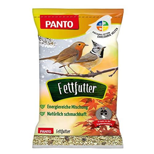 PANTO Fettfutter für Wildvögel 7 x 2,5 kg – energiereiches Vogel Fettfutter mit Erdnüssen, Getreide & Früchten, ganzjähriges Wildvogelfutter für Körner- und Weichfresser von PANTO