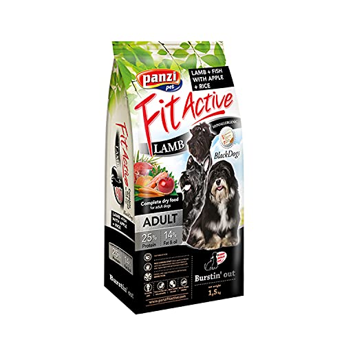 Panzi FitActive Premium Hundefutter Erwachsener Schwarze Hunde Lamm&Fisch, 1er Pack (1 x 1.5 kg) von Panzi FitActive