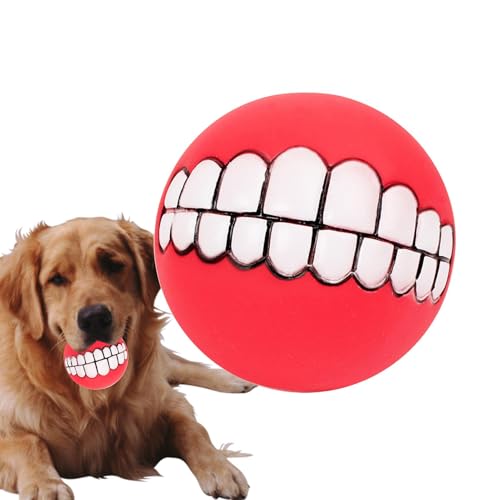 Paodduk Beißball für Hunde, Quietschspielzeug für Hunde,Interaktiver Quietschball für Haustiere - Sicherer PVC-Spielzeugball für große Hunde mit Sound für Welpen, interaktives Spielzeug, Spielhelfer von Paodduk